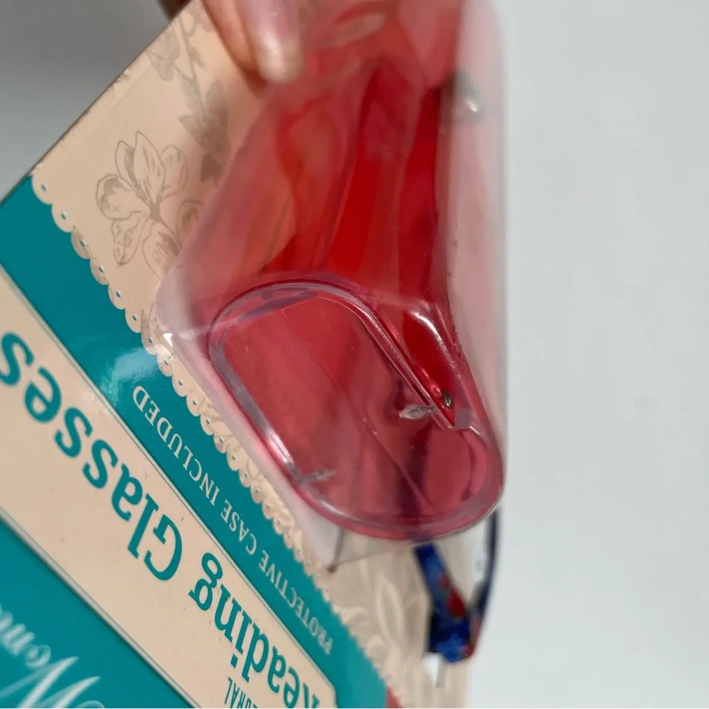 The Pioneer Woman Reading Glasses Heritage Protective Case Floral +1.50 Blue Red